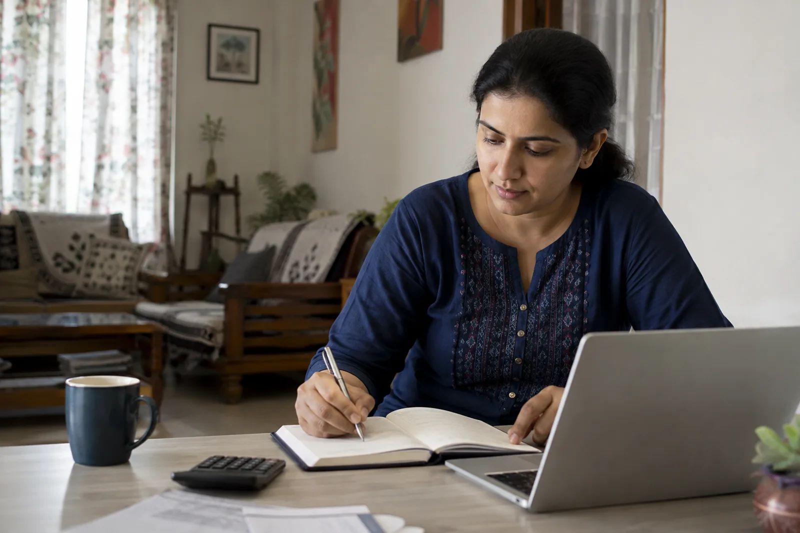 An Indian woman planning her long-term finances